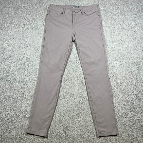 Prana Pants - Prana Kara Pants Womens 6 Short Inseam Mauve Taupe Slim Fit Stretch Nylon Blend
